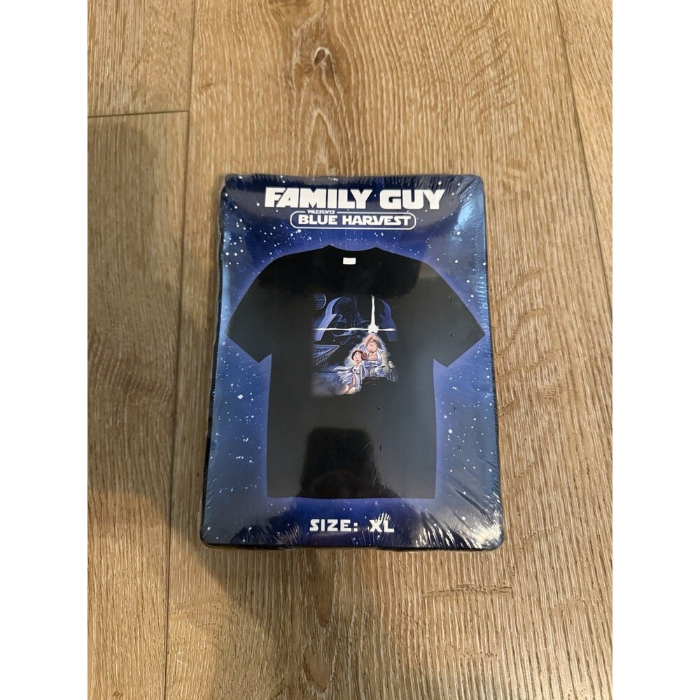 Family Guy Star Wars T-Shirt Blue Harvest TV Show Graphic Compressed Sealed XL